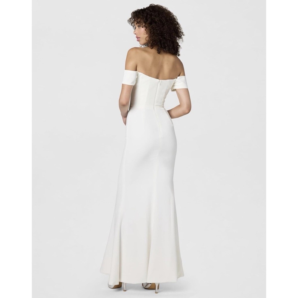 Dress the Population Logan Off-the-Shoulder Maxi Gown Sz XXS 00 Wedding Prom #J - Picture 3 of 12